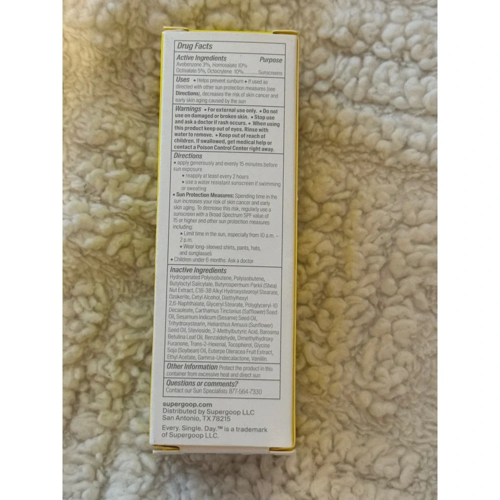Supergoop! PLAY Lip Balm SPF 30 With Acai 0.5 oz New in Box